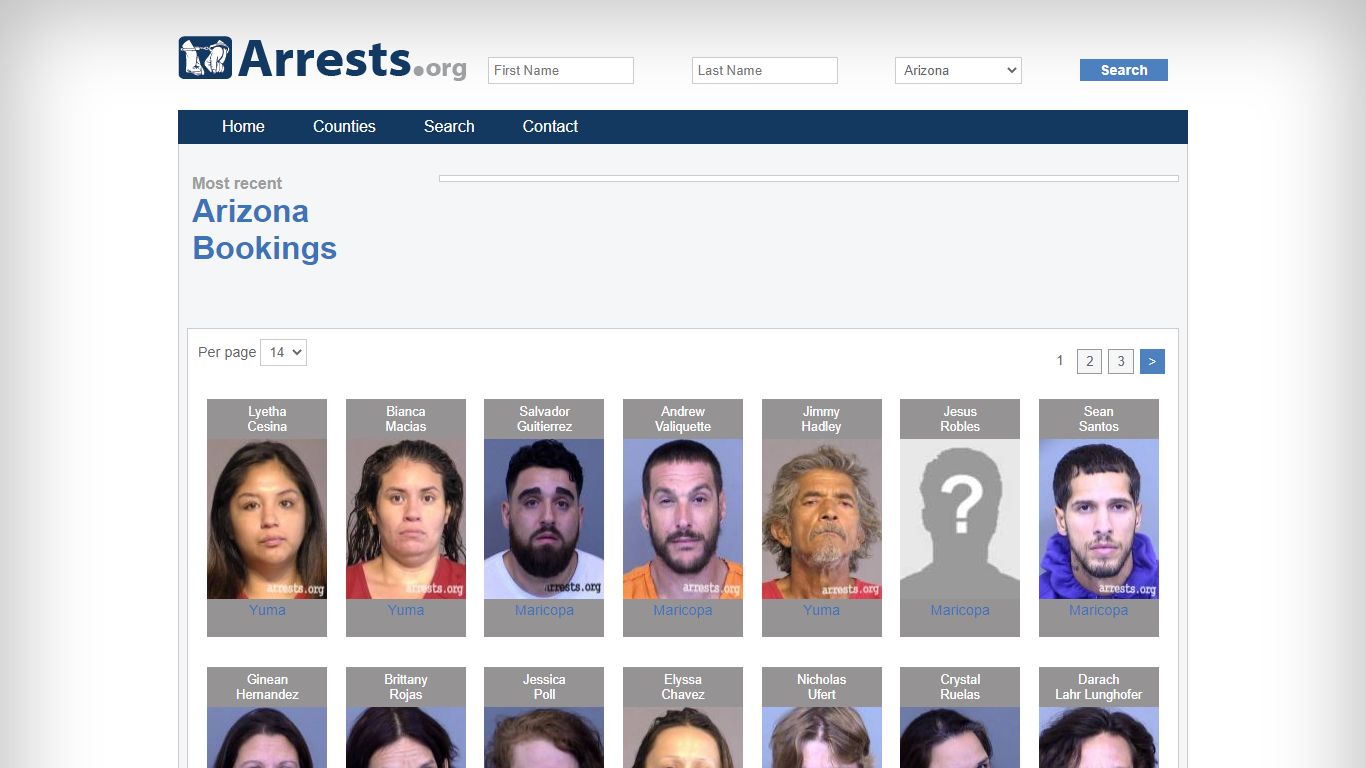 Arizona Arrests and Inmate Search